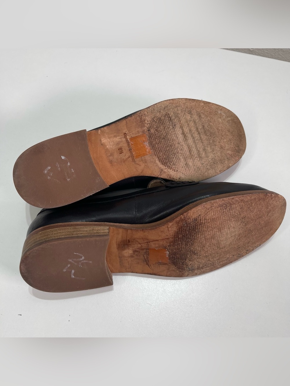 Madewell Leather Shoes Womens 9.5 Penny Loafer Black Academia Classic - Picture 5 of 7